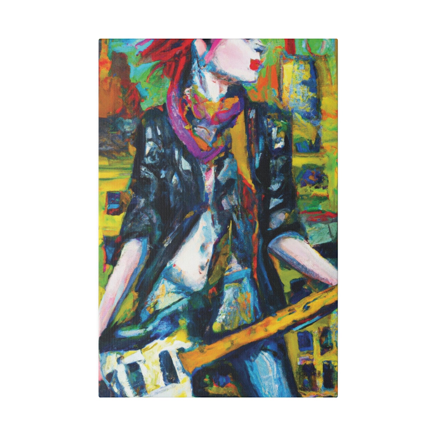 3589A - Rockstar Oil Painting Style Print | Poster | Home Decor | Wall Art | Music Art | Canvas