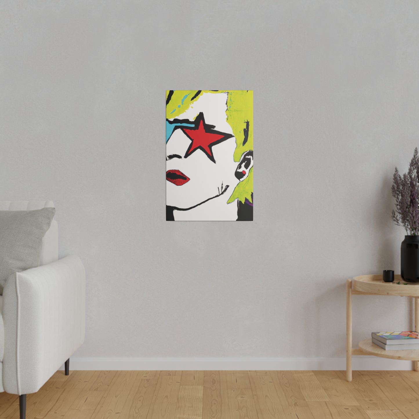 6352S - Rockstar Painting Print | Face | Abstract | Poster | Home Decor | Wall Art | Music Art | Canvas