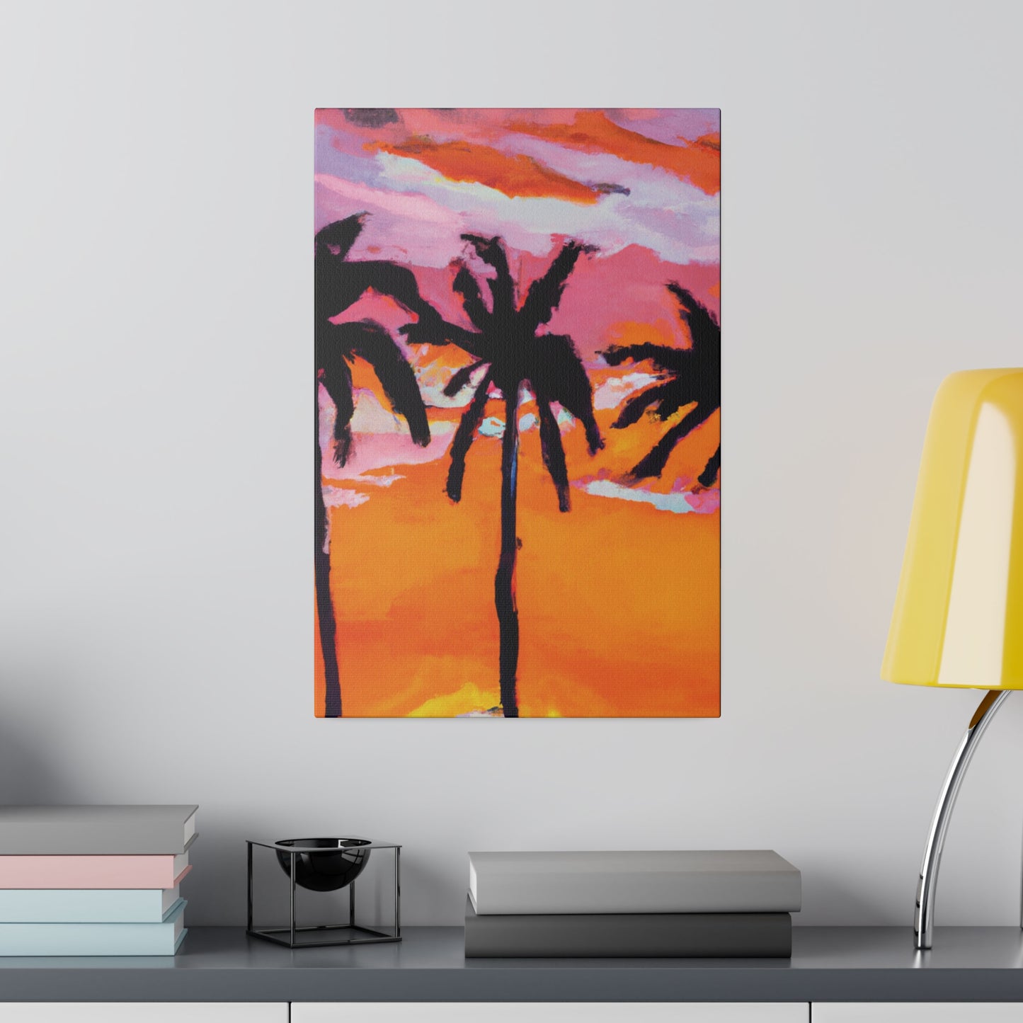 4491U - Miami Beach Sunset Painting Print | Miami | Beach | Sunset | Poster | Home Decor | Wall Art | Canvas