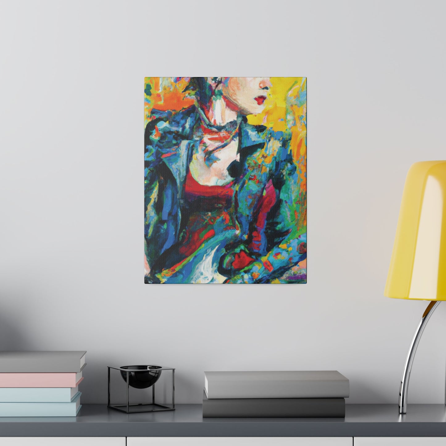 9075K - Rockstar Oil Painting Style Print | Poster | Home Decor | Wall Art | Music Art | Canvas