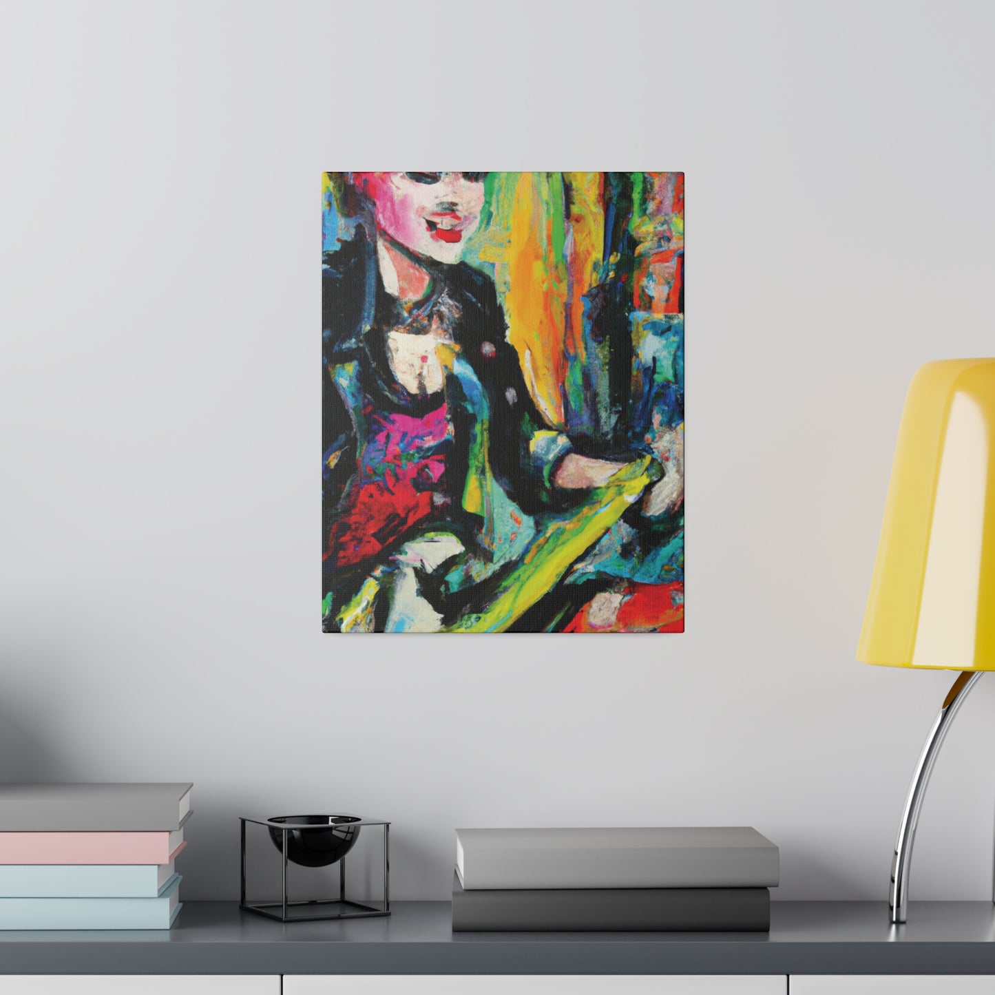 2784T - Rockstar Oil Painting Style Print | Poster | Home Decor | Wall Art | Music Art | Canvas