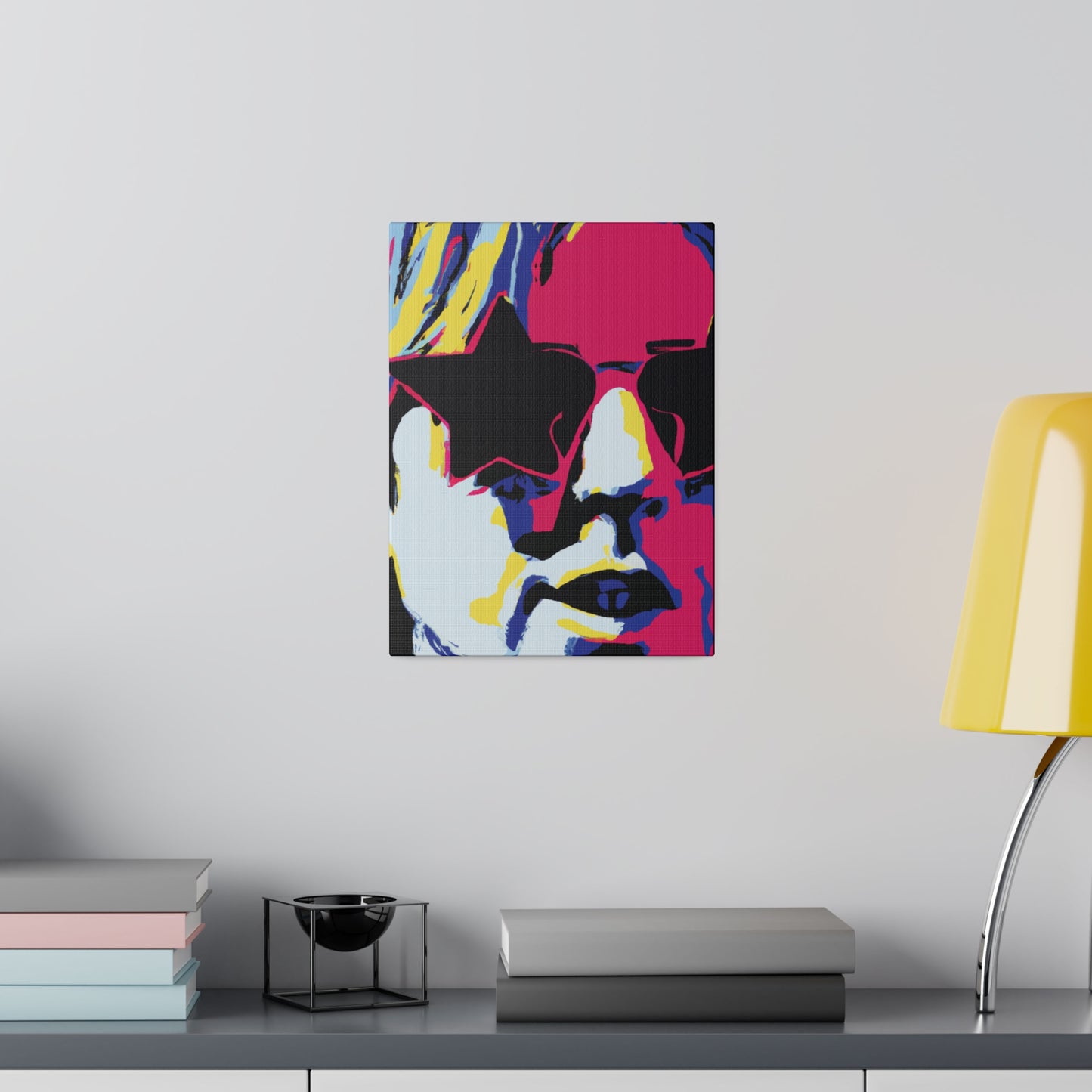 7183B - Rockstar Painting Print | Face | Abstract | Poster | Home Decor | Wall Art | Music Art | Canvas