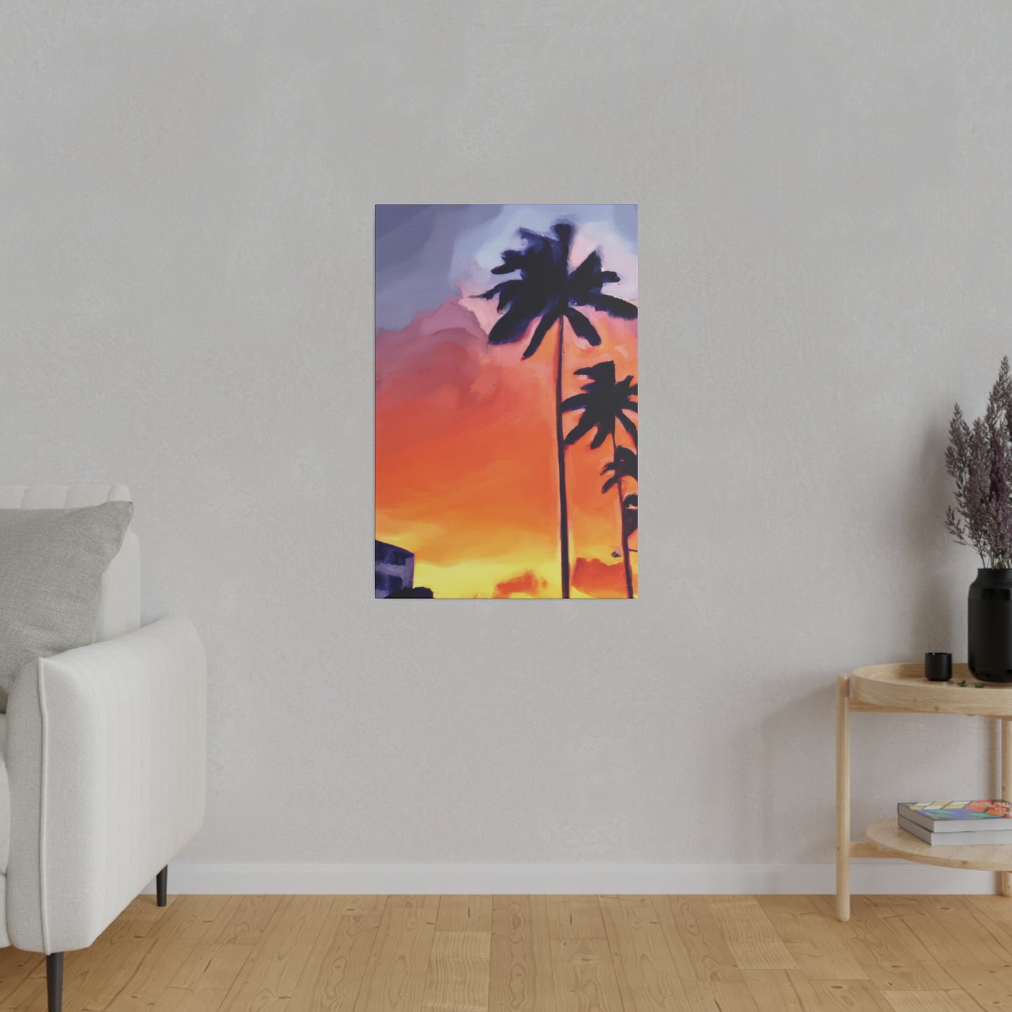 8625A - Miami Beach Sunset Painting Print | Miami | Beach | Sunset | Poster | Home Decor | Wall Art | Canvas