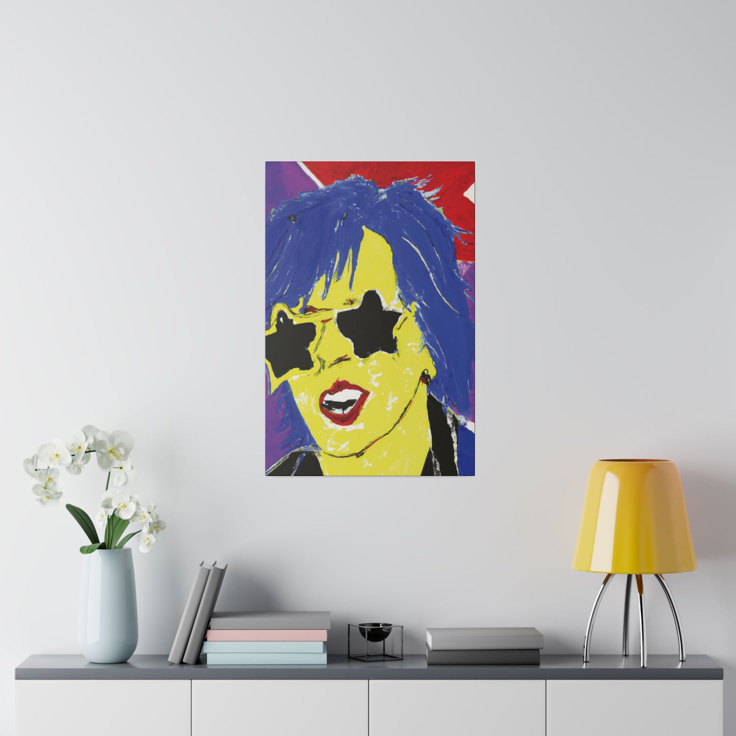 6721Z - Rockstar Painting Print | Face | Abstract | Poster | Home Decor | Wall Art | Music Art | Canvas