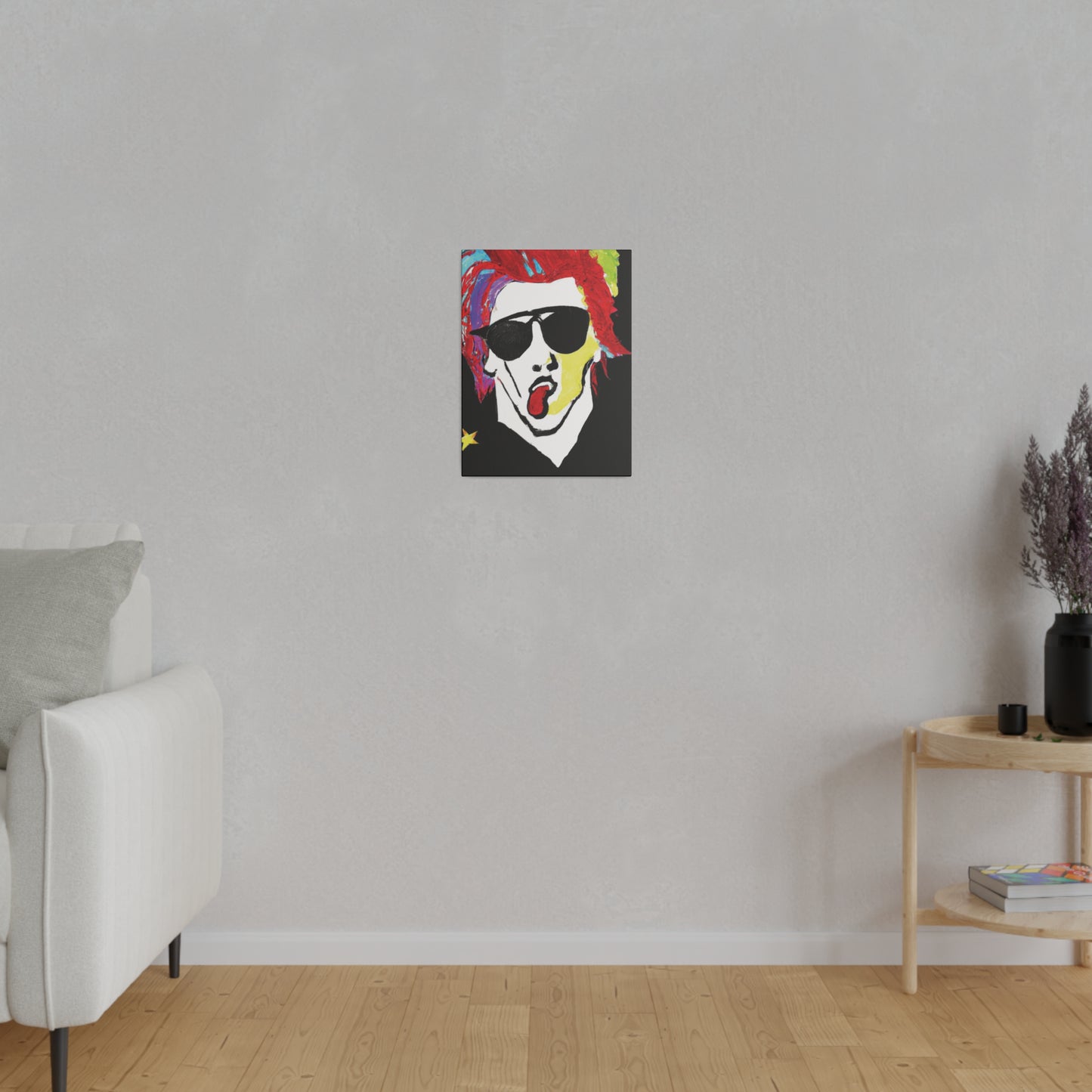 7799D - Rockstar Painting Print | Face | Abstract | Poster | Home Decor | Wall Art | Music Art | Canvas