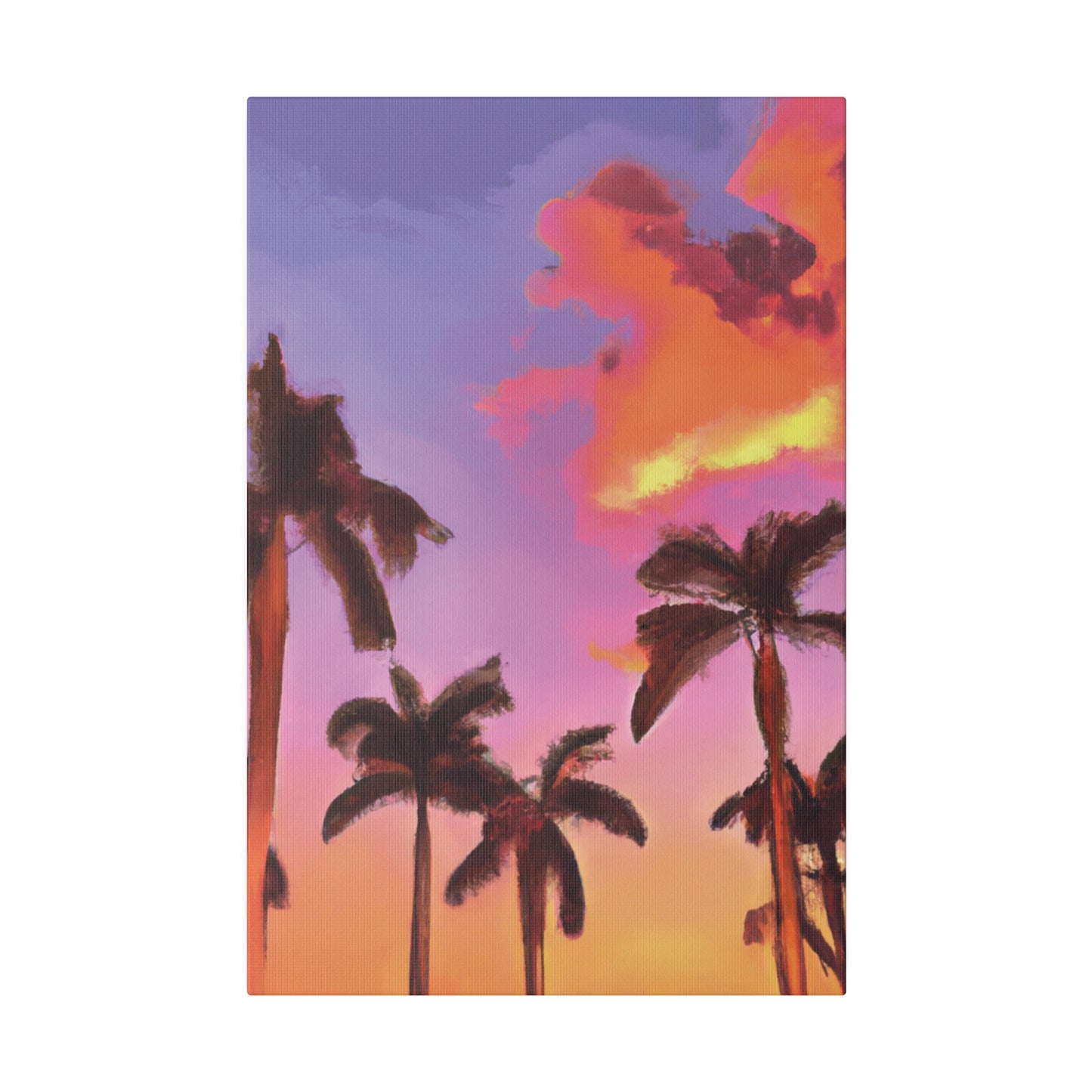 7518V - Miami Beach Sunset Painting Print | Miami | Beach | Sunset | Poster | Home Decor | Wall Art | Canvas