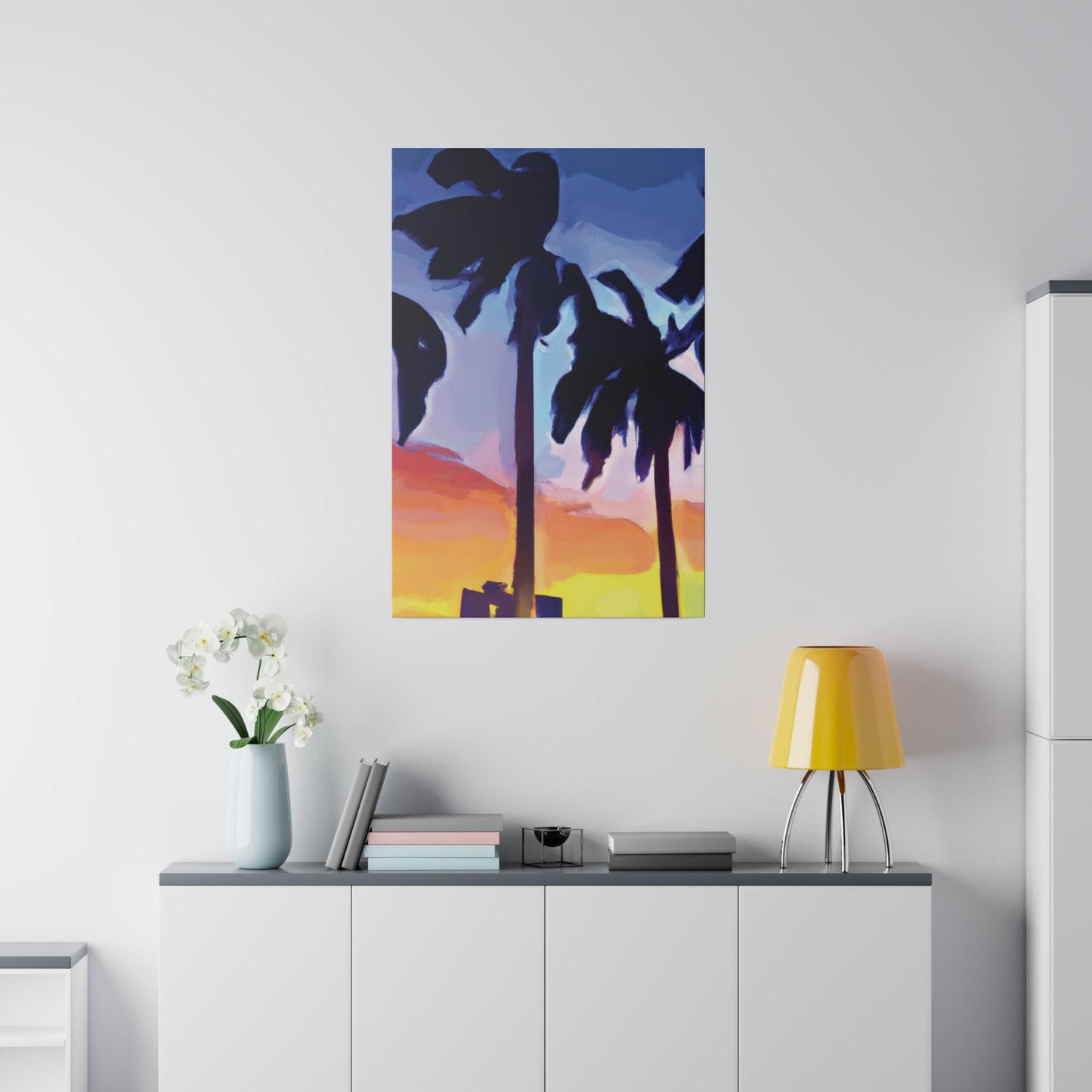 8208A - Miami Beach Sunset Painting Print | Miami | Beach | Sunset | Poster | Home Decor | Wall Art | Canvas