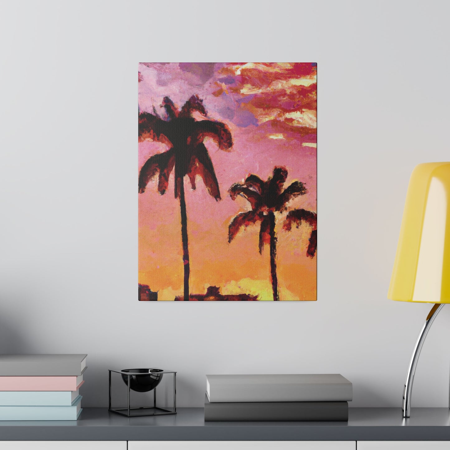 7485A - Miami Beach Sunset Painting Print | Miami | Beach | Sunset | Poster | Home Decor | Wall Art | Canvas