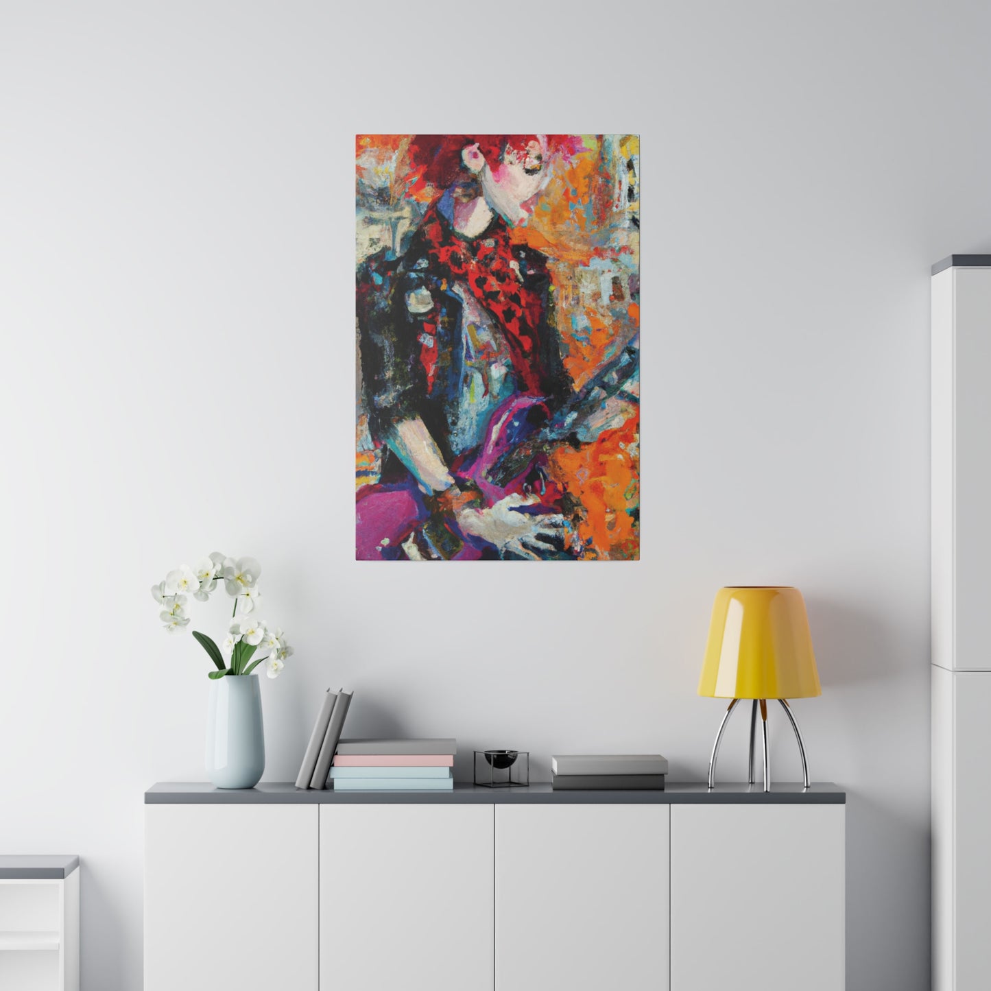 9348Q - Rockstar Oil Painting Style Print | Poster | Home Decor | Wall Art | Music Art | Canvas