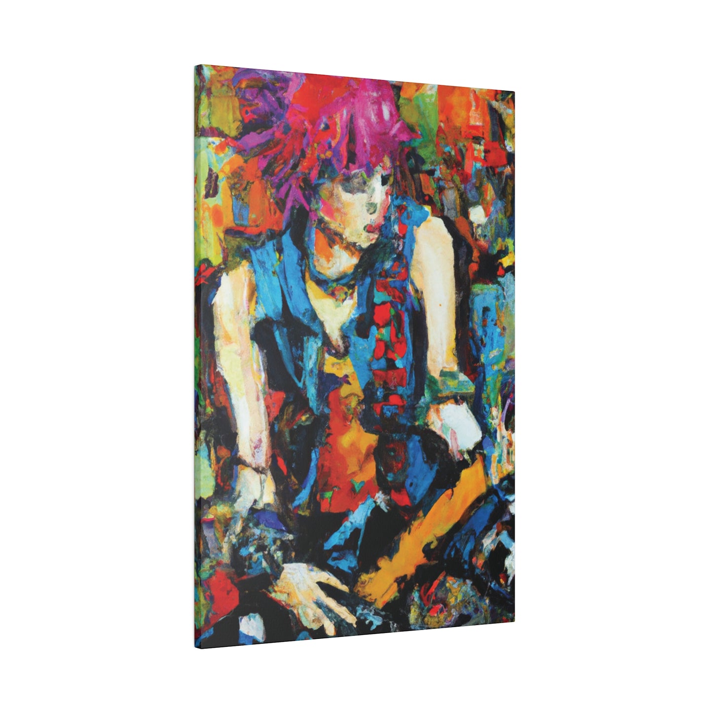 5373K - Rockstar Oil Painting Style Print | Poster | Home Decor | Wall Art | Music Art | Canvas