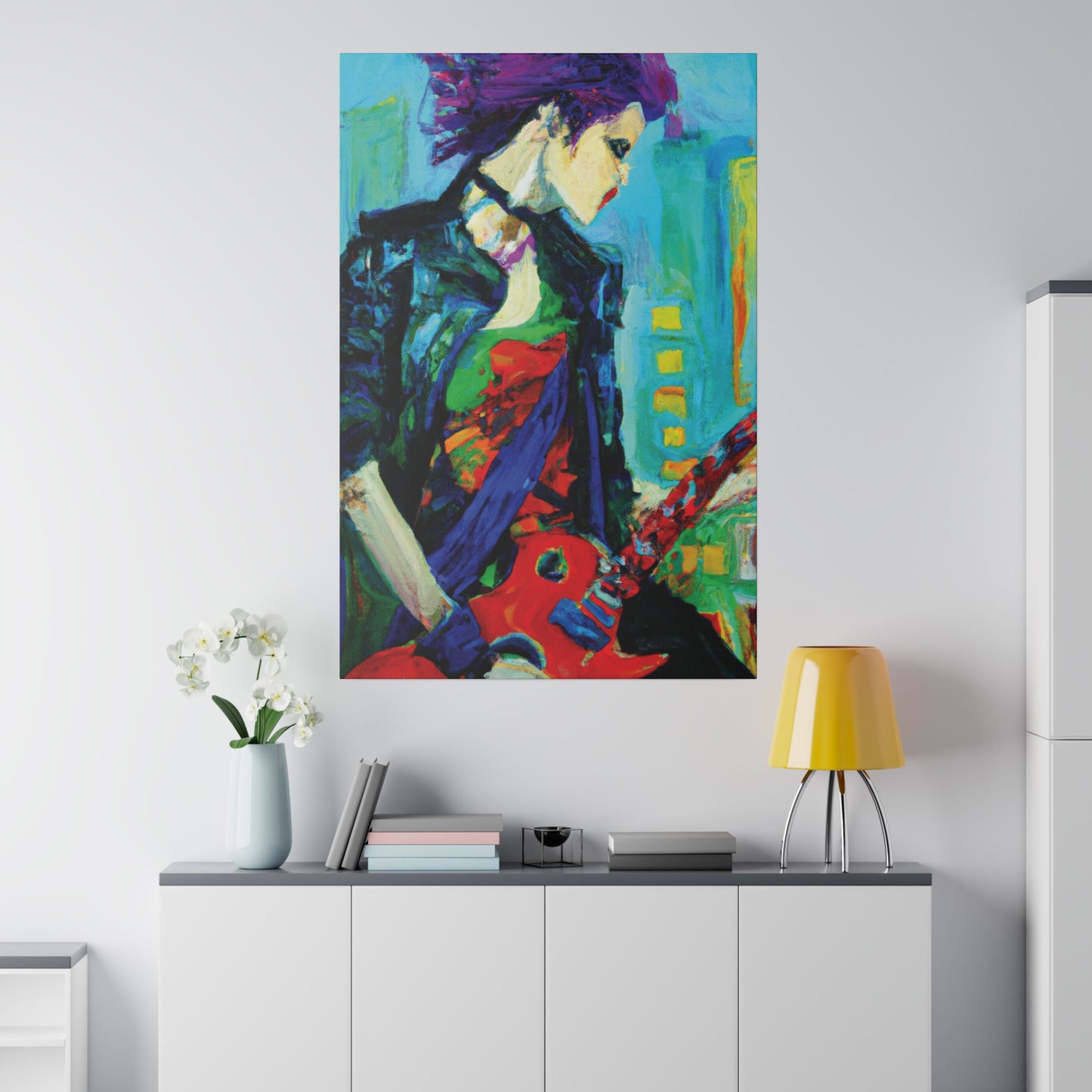 6756O - Rockstar Oil Painting Style Print | Poster | Home Decor | Wall Art | Music Art | Canvas