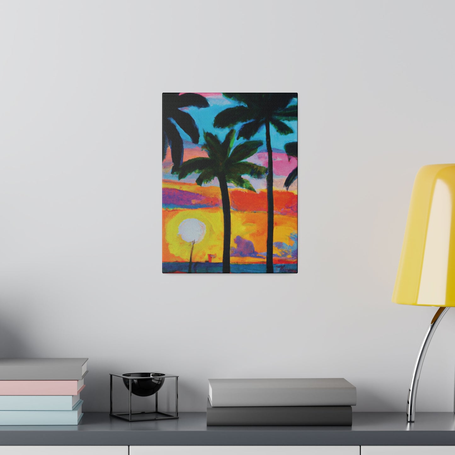 9043Y - Miami Beach Sunset Painting Print | Miami | Beach | Sunset | Poster | Home Decor | Wall Art | Canvas