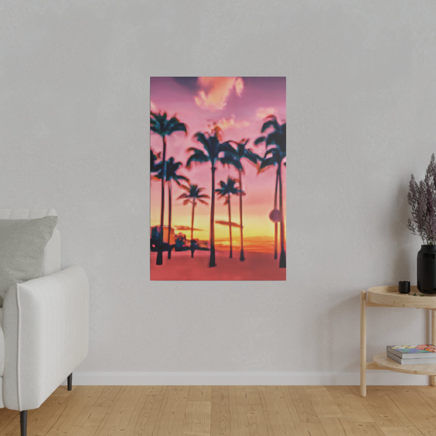 8183G - Miami Beach Sunset Painting Print | Miami | Beach | Sunset | Poster | Home Decor | Wall Art | Canvas