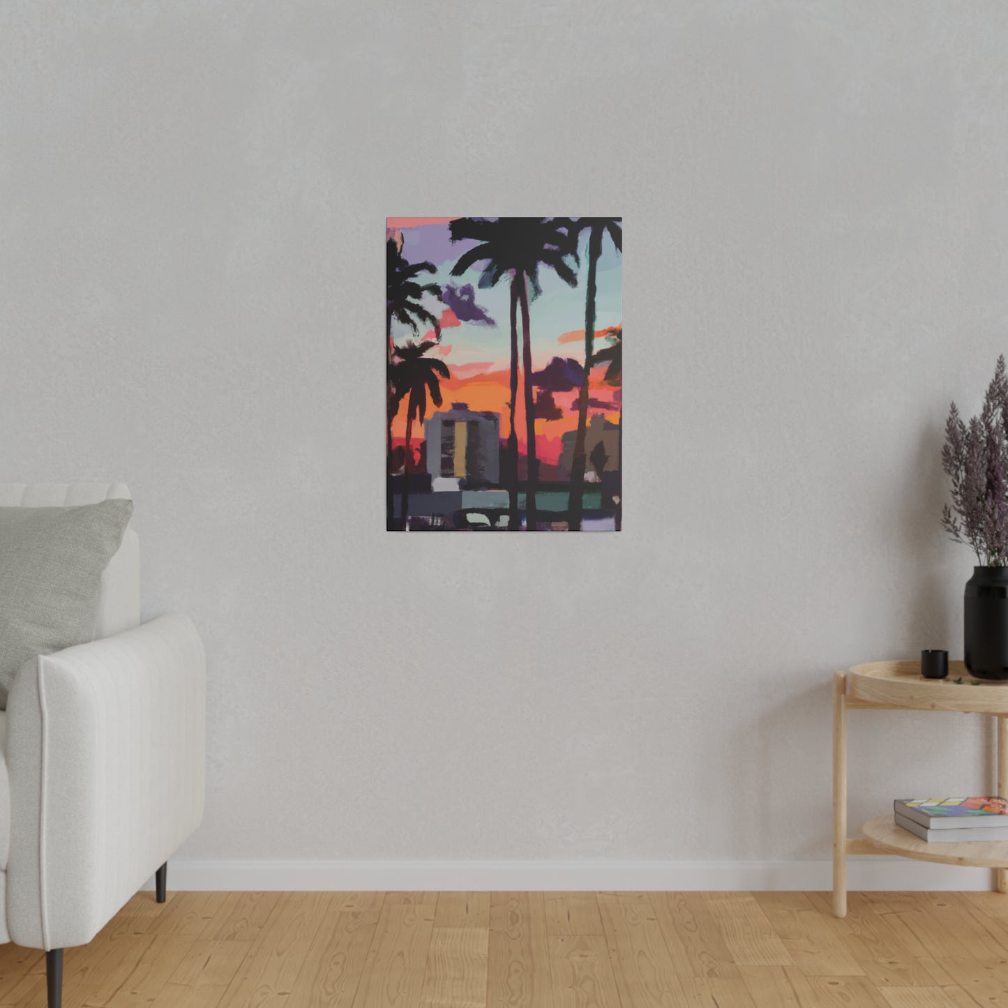 8405R - Miami Beach Sunset Painting Print | Miami | Beach | Sunset | Poster | Home Decor | Wall Art | Canvas