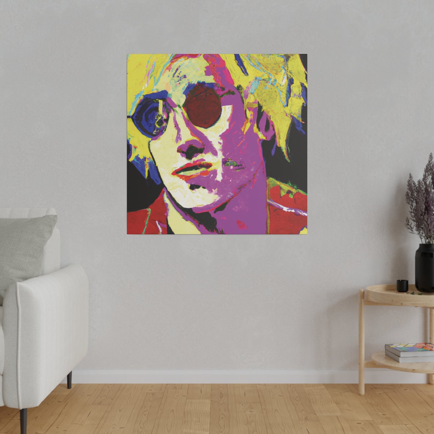 9642H - Rockstar Painting Print | Face | Abstract | Poster | Home Decor | Wall Art | Music Art | Canvas