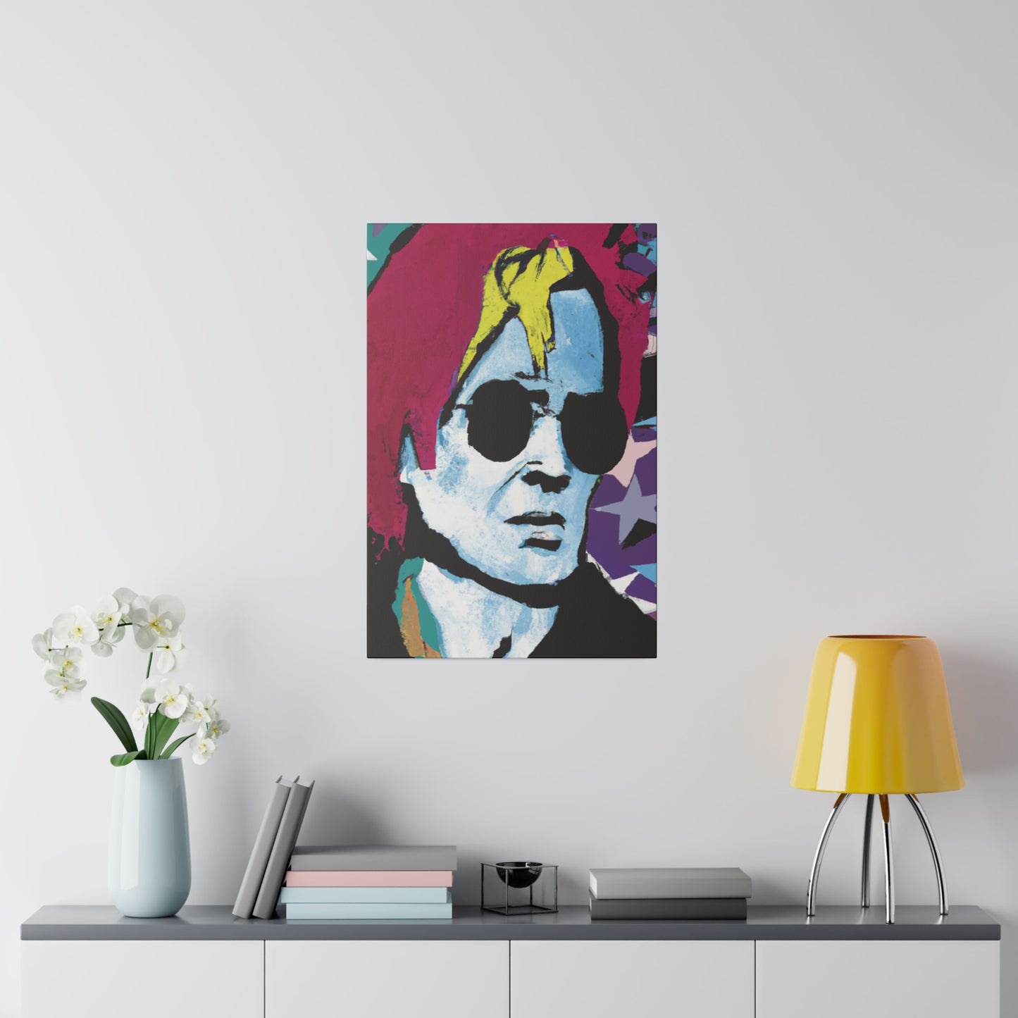 7157H - Rockstar Painting Print | Face | Abstract | Poster | Home Decor | Wall Art | Music Art | Canvas