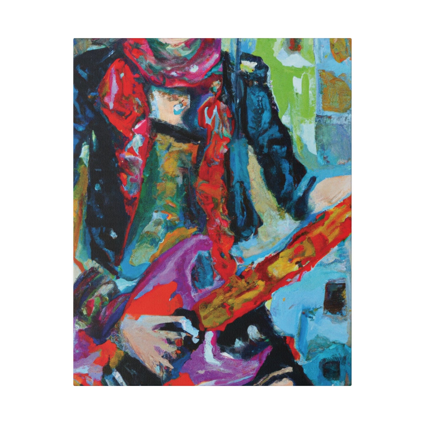 4286K - Rockstar Oil Painting Style Print | Poster | Home Decor | Wall Art | Music Art | Canvas