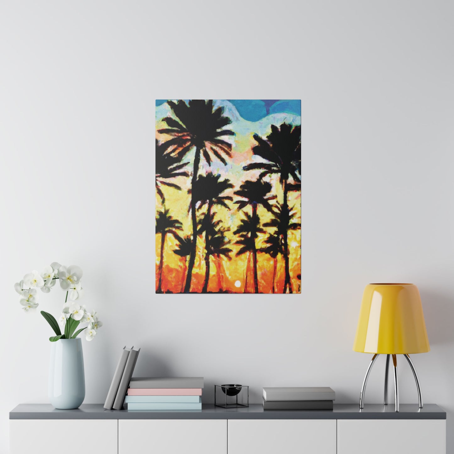 4555V - Miami Beach Sunset Painting Print | Miami | Beach | Sunset | Poster | Home Decor | Wall Art | Canvas
