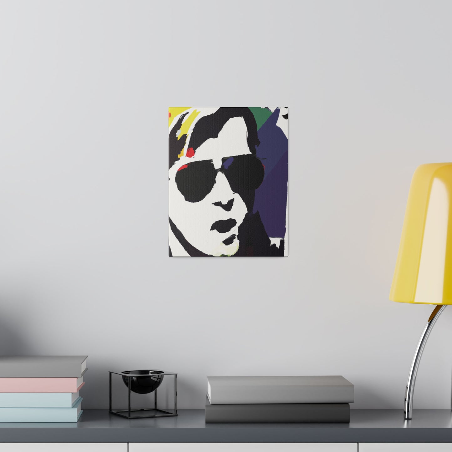 3723C - Rockstar Painting Print | Face | Abstract | Poster | Home Decor | Wall Art | Music Art | Canvas