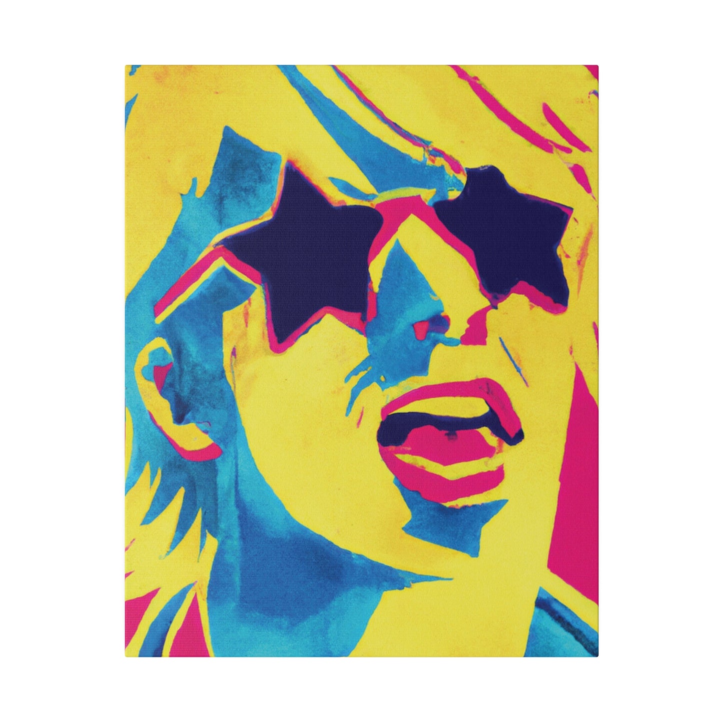 7392X - Rockstar Painting Print | Face | Abstract | Poster | Home Decor | Wall Art | Music Art | Canvas