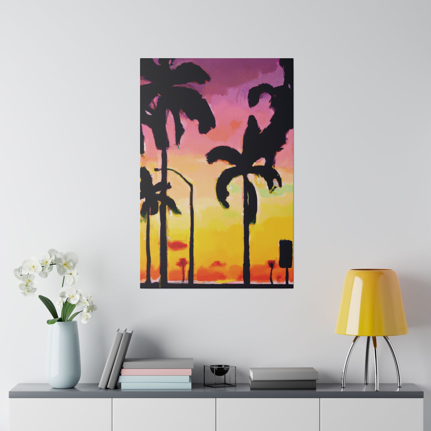 1792J - Miami Beach Sunset Painting Print | Miami | Beach | Sunset | Poster | Home Decor | Wall Art | Canvas