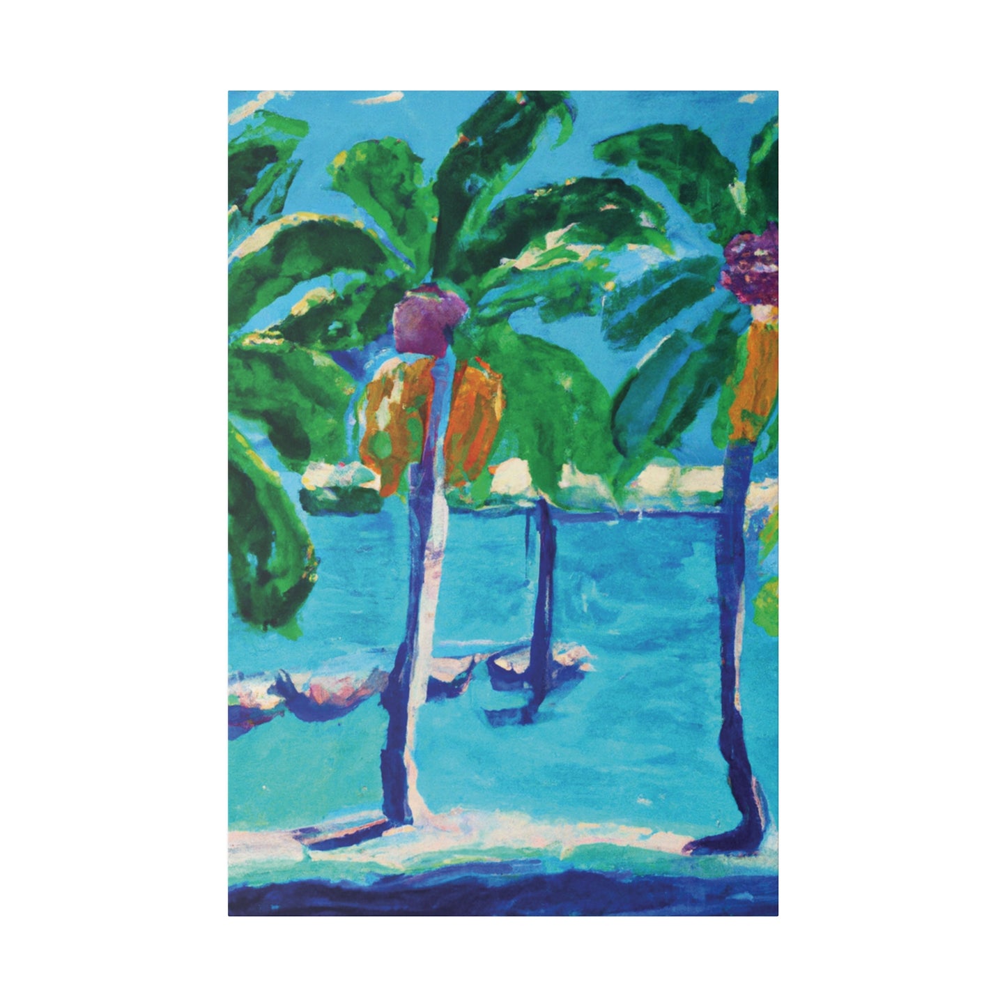 2944U - Bahamas Ocean Painting Print | Bahamas | Ocean | Beach | Poster | Home Decor | Wall Art | Canvas