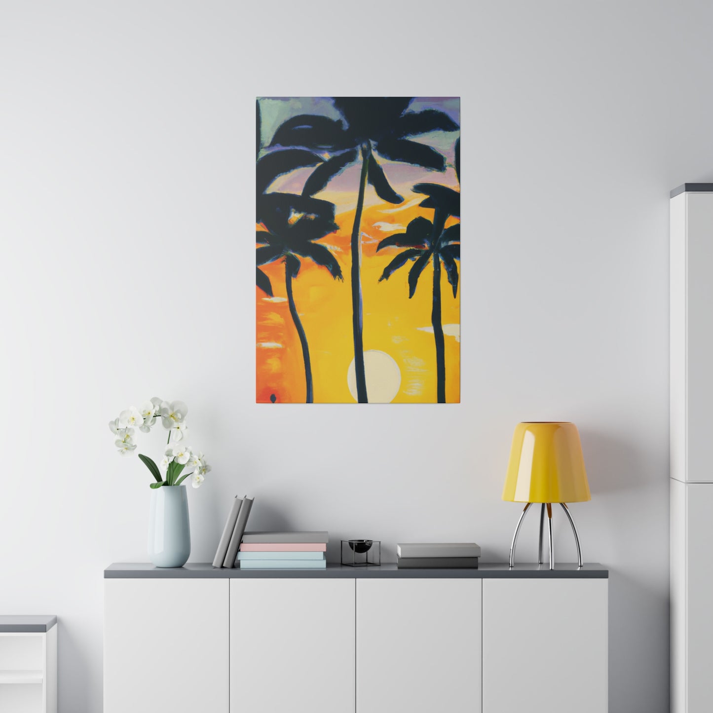 7390N - Miami Beach Sunset Painting Print | Miami | Beach | Sunset | Poster | Home Decor | Wall Art | Canvas