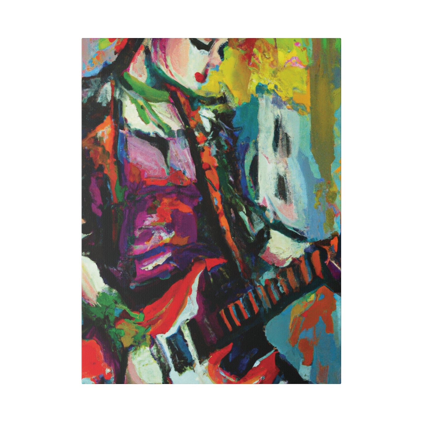 2671G - Rockstar Oil Painting Style Print | Poster | Home Decor | Wall Art | Music Art | Canvas