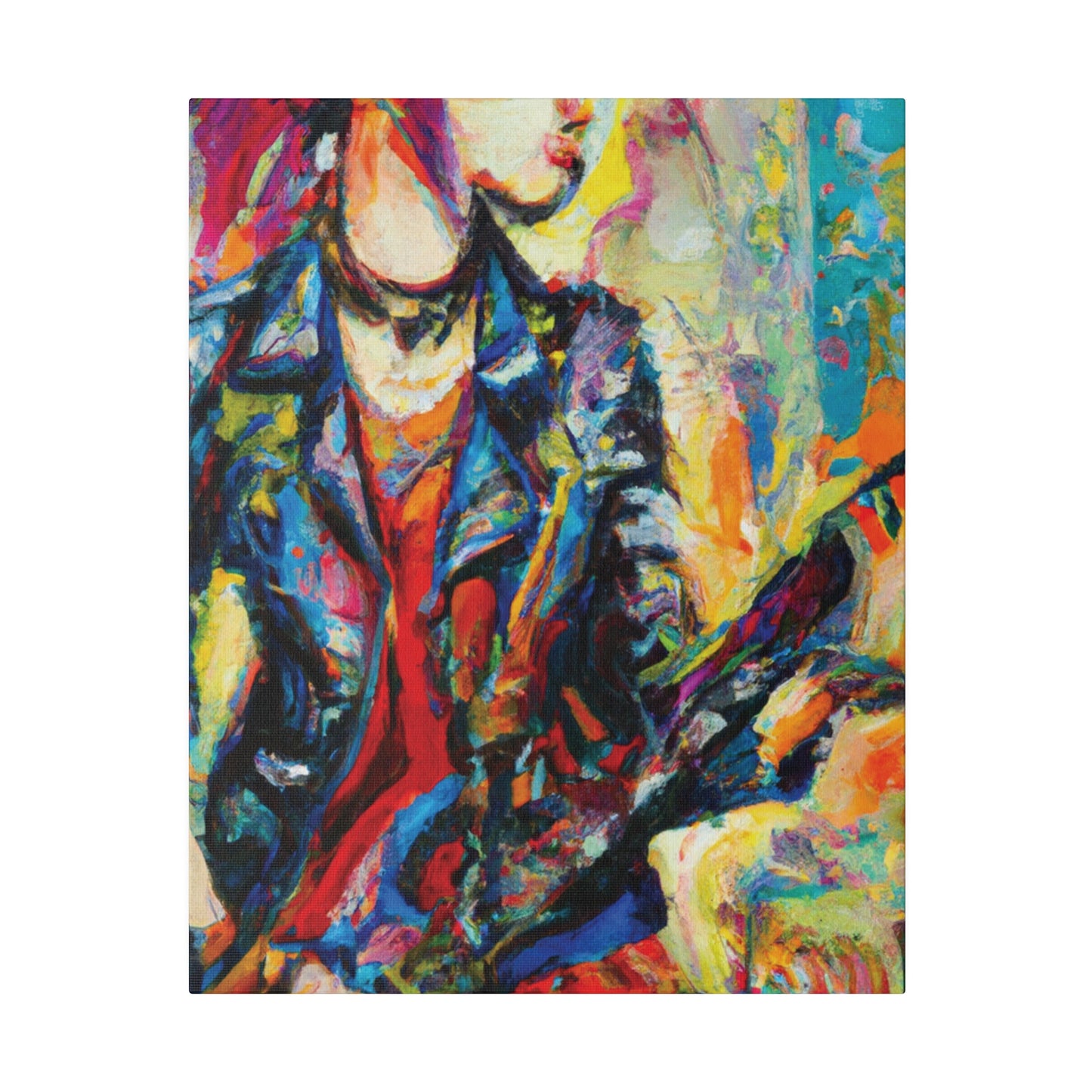 3154V - Rockstar Oil Painting Style Print | Poster | Home Decor | Wall Art | Music Art | Canvas