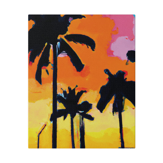 2956A - Miami Beach Sunset Painting Print | Miami | Beach | Sunset | Poster | Home Decor | Wall Art | Canvas