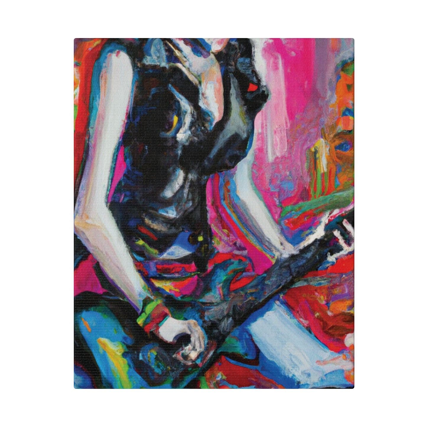 795W - Rockstar Oil Painting Style Print | Poster | Home Decor | Wall Art | Music Art | Canvas