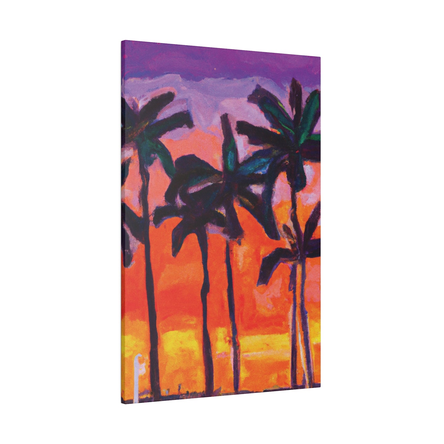 5618V - Miami Beach Sunset Painting Print | Miami | Beach | Sunset | Poster | Home Decor | Wall Art | Canvas