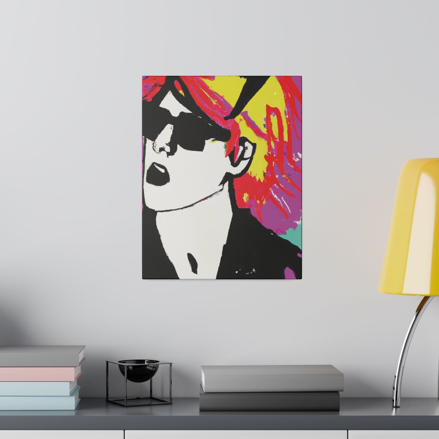 3769T - Rockstar Painting Print | Face | Abstract | Poster | Home Decor | Wall Art | Music Art | Canvas