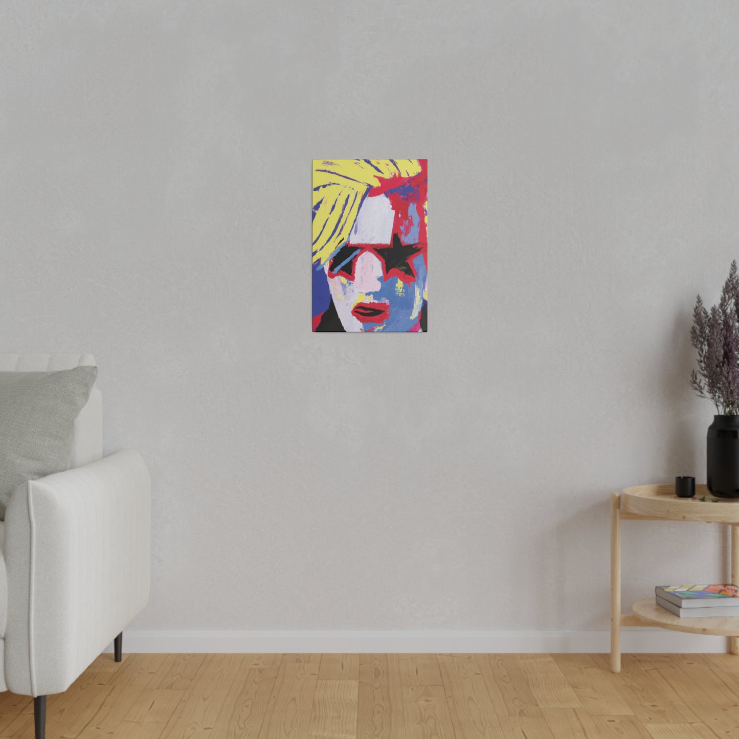 4762T - Rockstar Painting Print | Face | Abstract | Poster | Home Decor | Wall Art | Music Art | Canvas