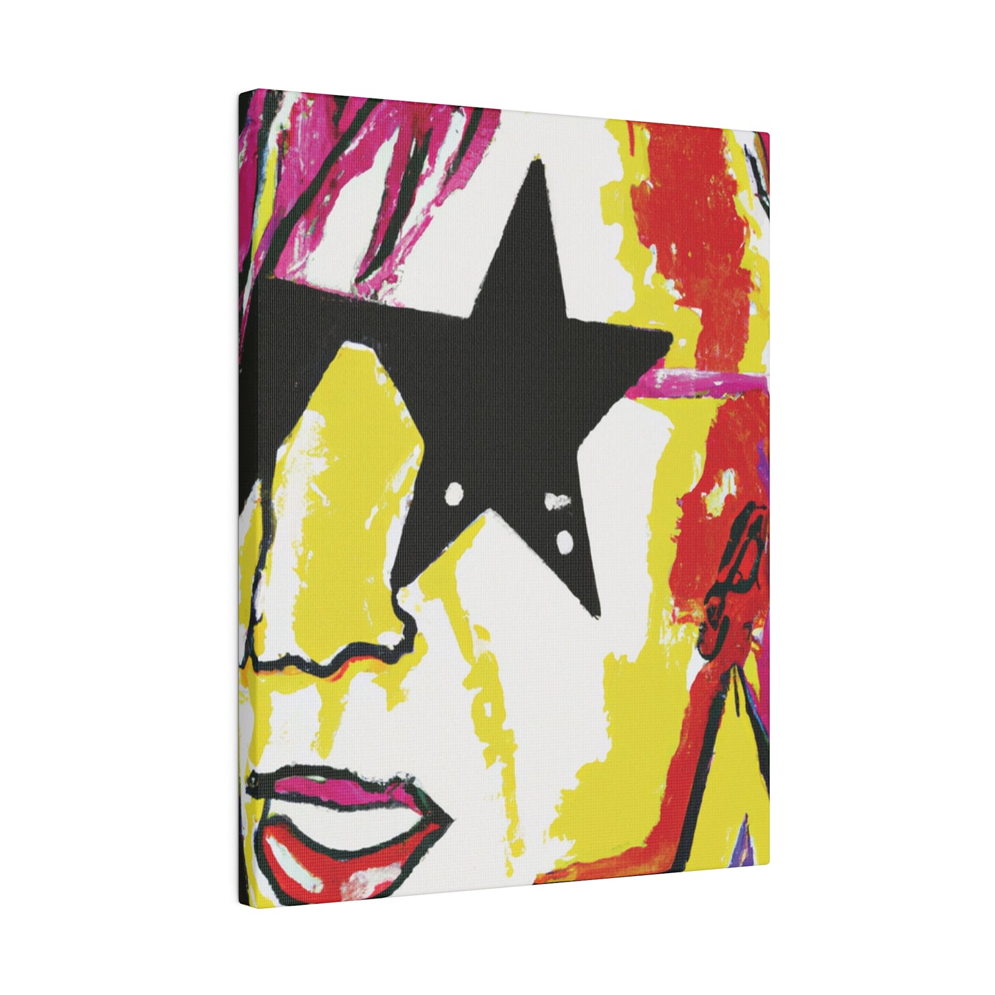 5698R - Rockstar Painting Print | Face | Abstract | Poster | Home Decor | Wall Art | Music Art | Canvas