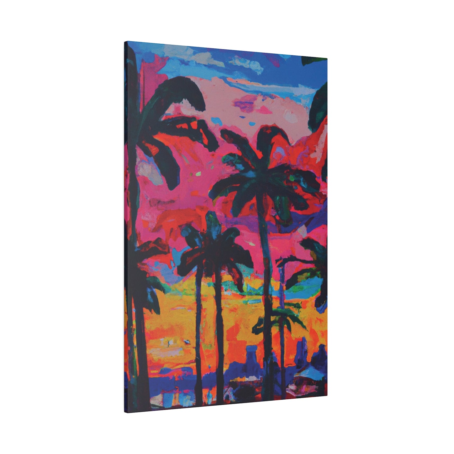 2821A - Miami Beach Sunset Painting Print | Miami | Beach | Sunset | Poster | Home Decor | Wall Art | Canvas