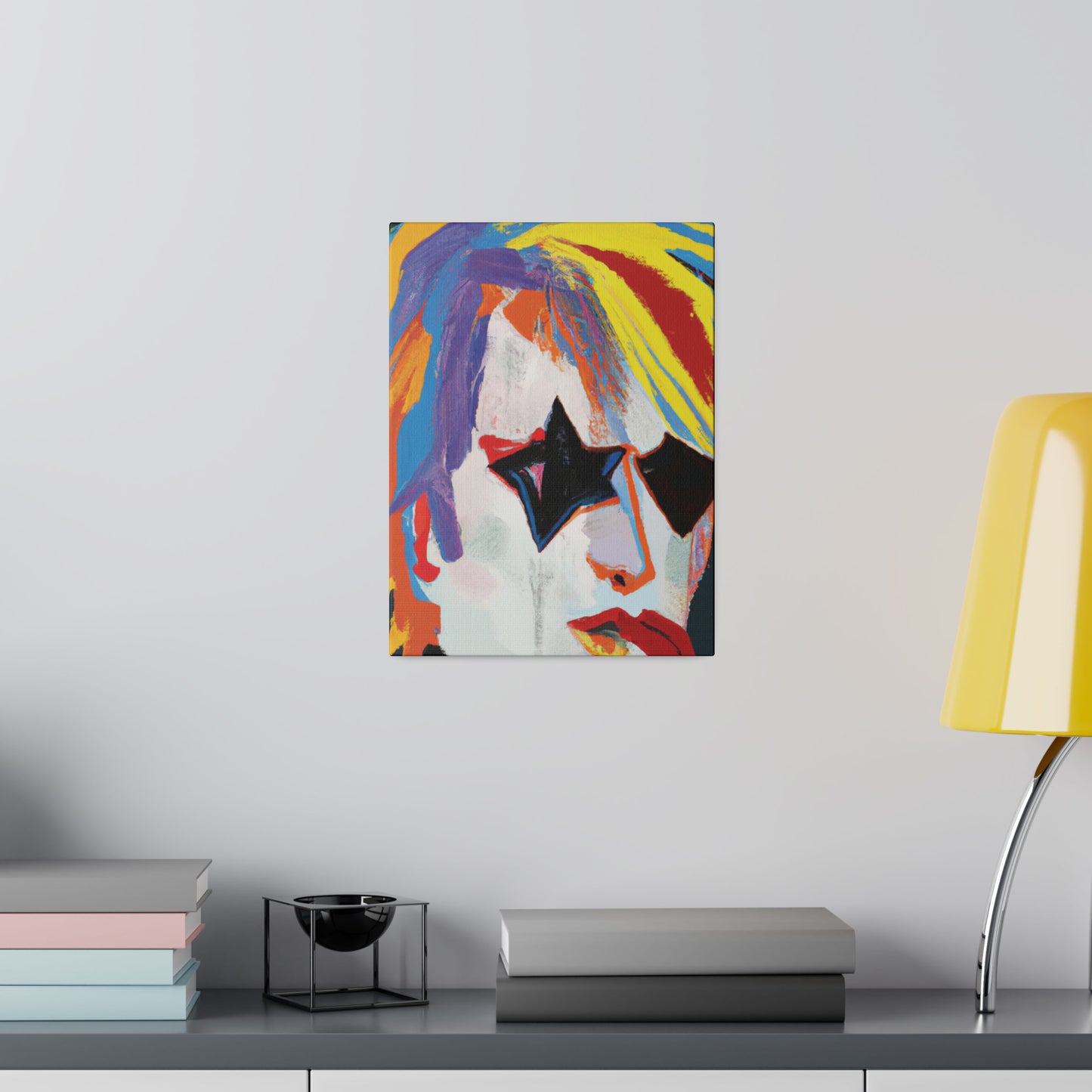 5673A - Rockstar Painting Print | Face | Abstract | Poster | Home Decor | Wall Art | Music Art | Canvas