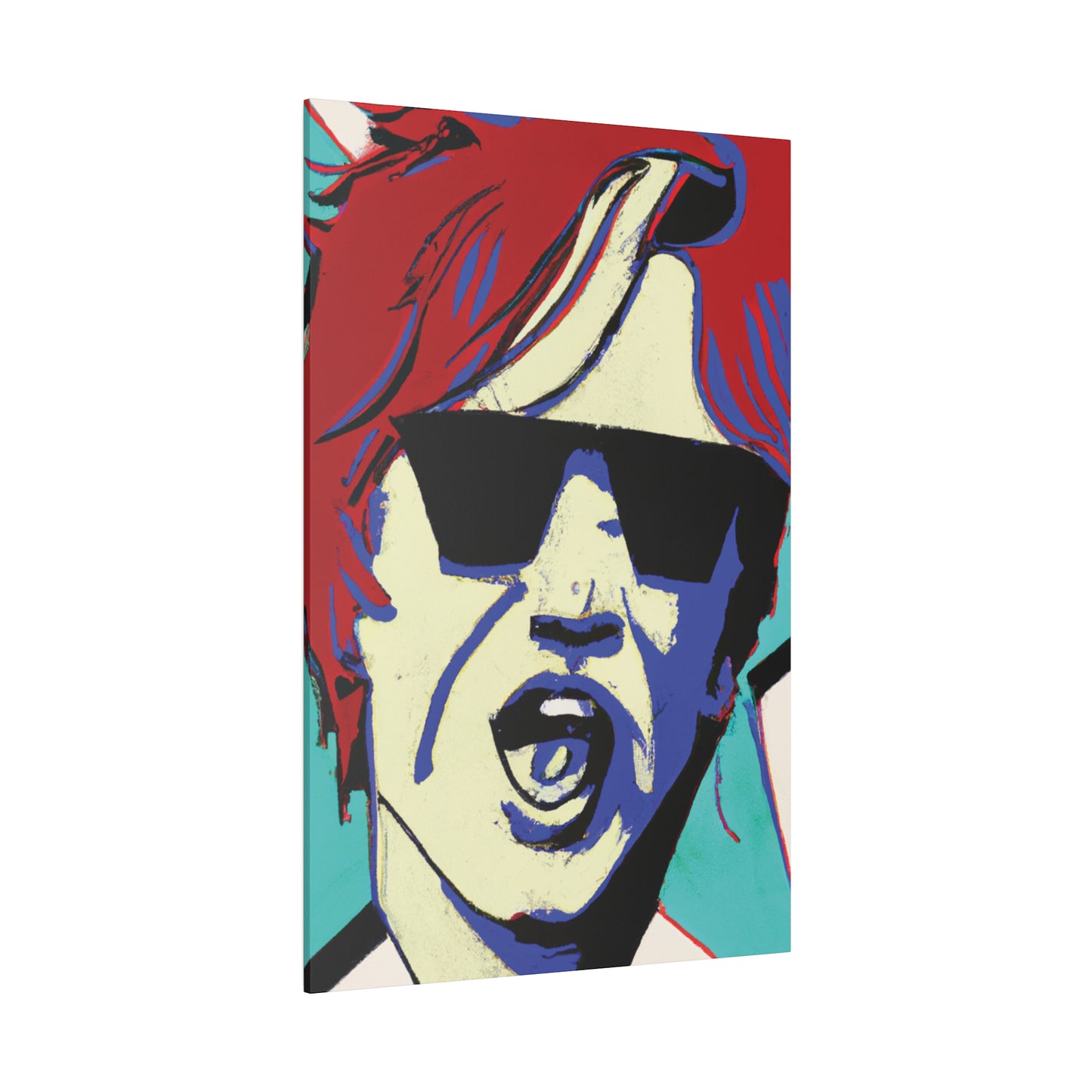 3245Z - Rockstar Painting Print | Face | Abstract | Poster | Home Decor | Wall Art | Music Art | Canvas