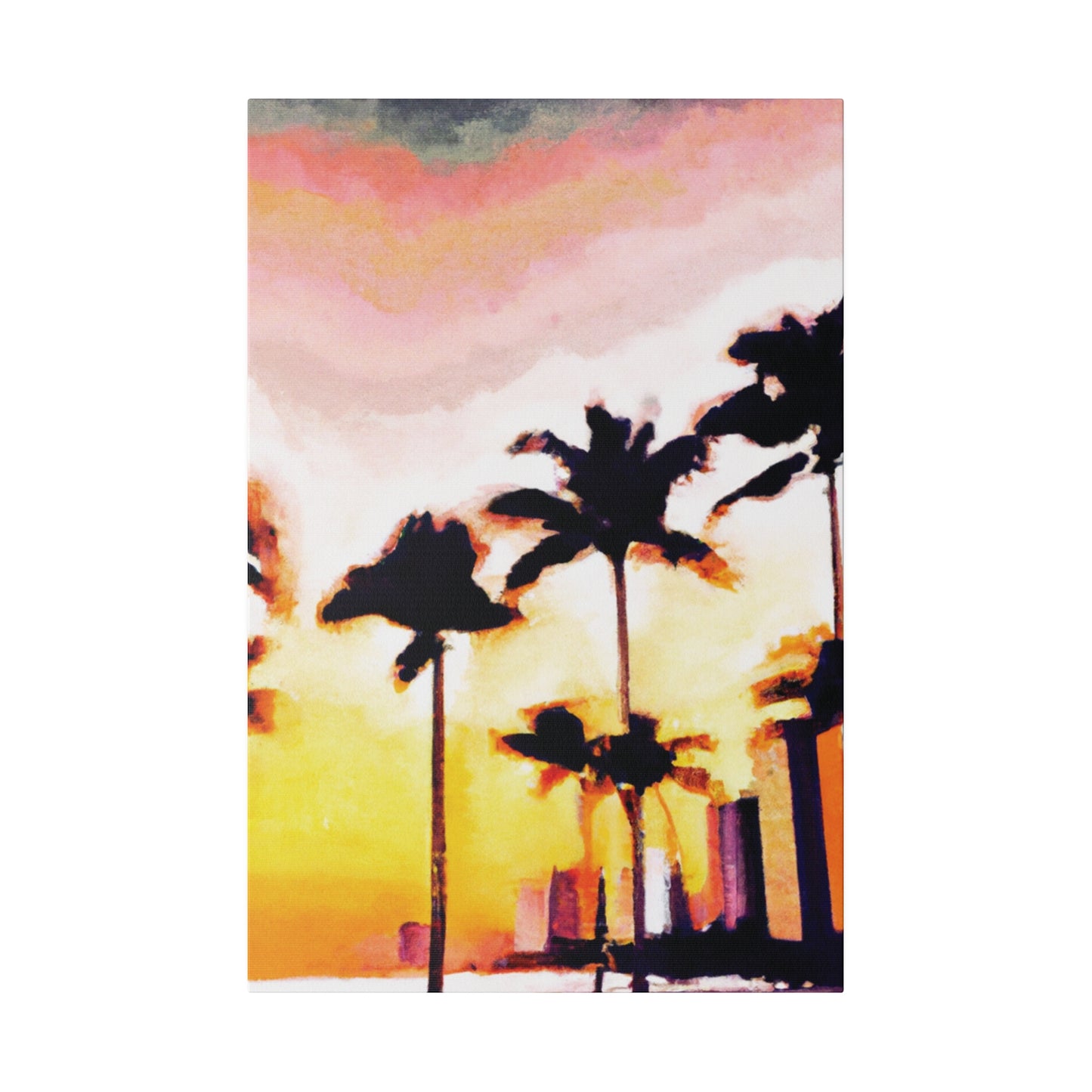 8005X - Miami Beach Sunset Painting Print | Miami | Beach | Sunset | Poster | Home Decor | Wall Art | Canvas