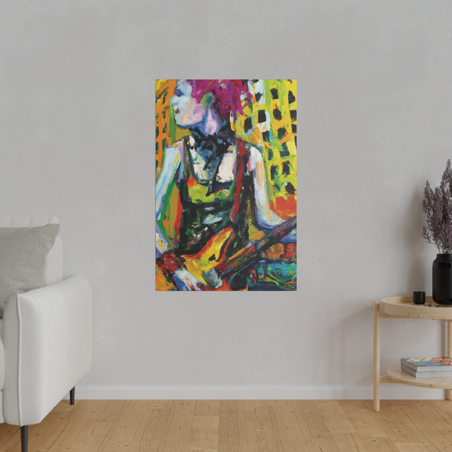 4793Z - Rockstar Oil Painting Style Print | Poster | Home Decor | Wall Art | Music Art | Canvas