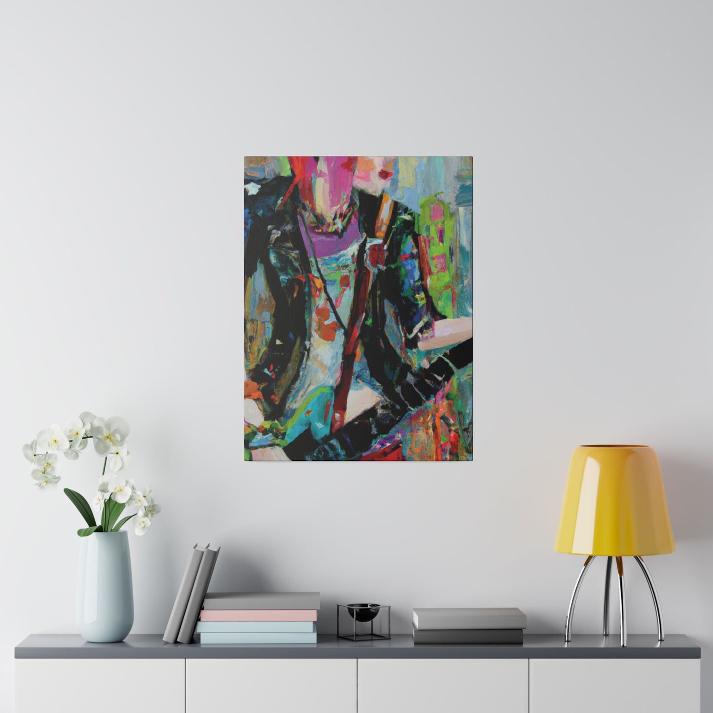 745O - Rockstar Oil Painting Style Print | Poster | Home Decor | Wall Art | Music Art | Canvas