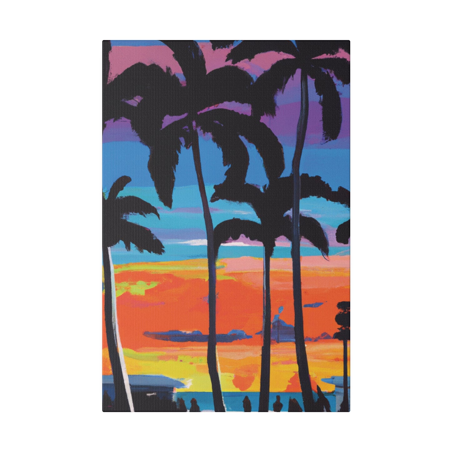 7891V - Miami Beach Sunset Painting Print | Miami | Beach | Sunset | Poster | Home Decor | Wall Art | Canvas