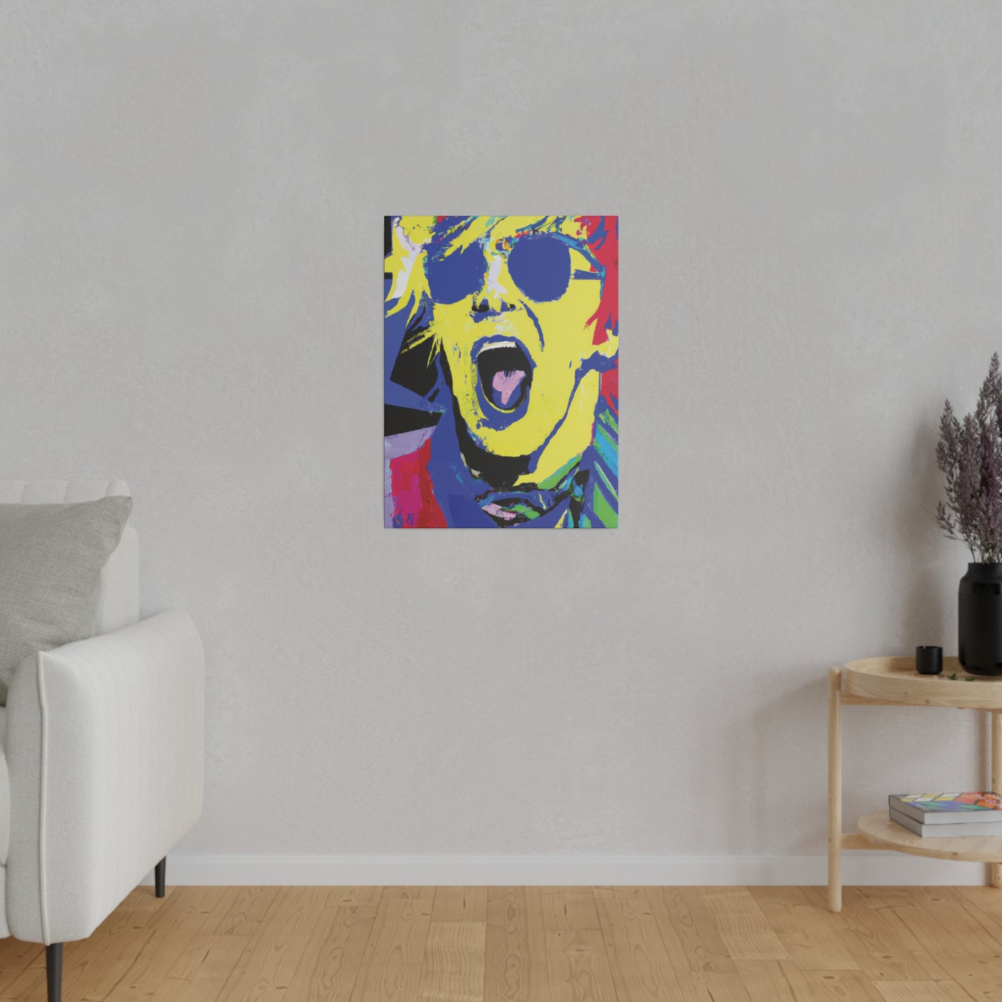 7451T - Rockstar Painting Print | Face | Abstract | Poster | Home Decor | Wall Art | Music Art | Canvas