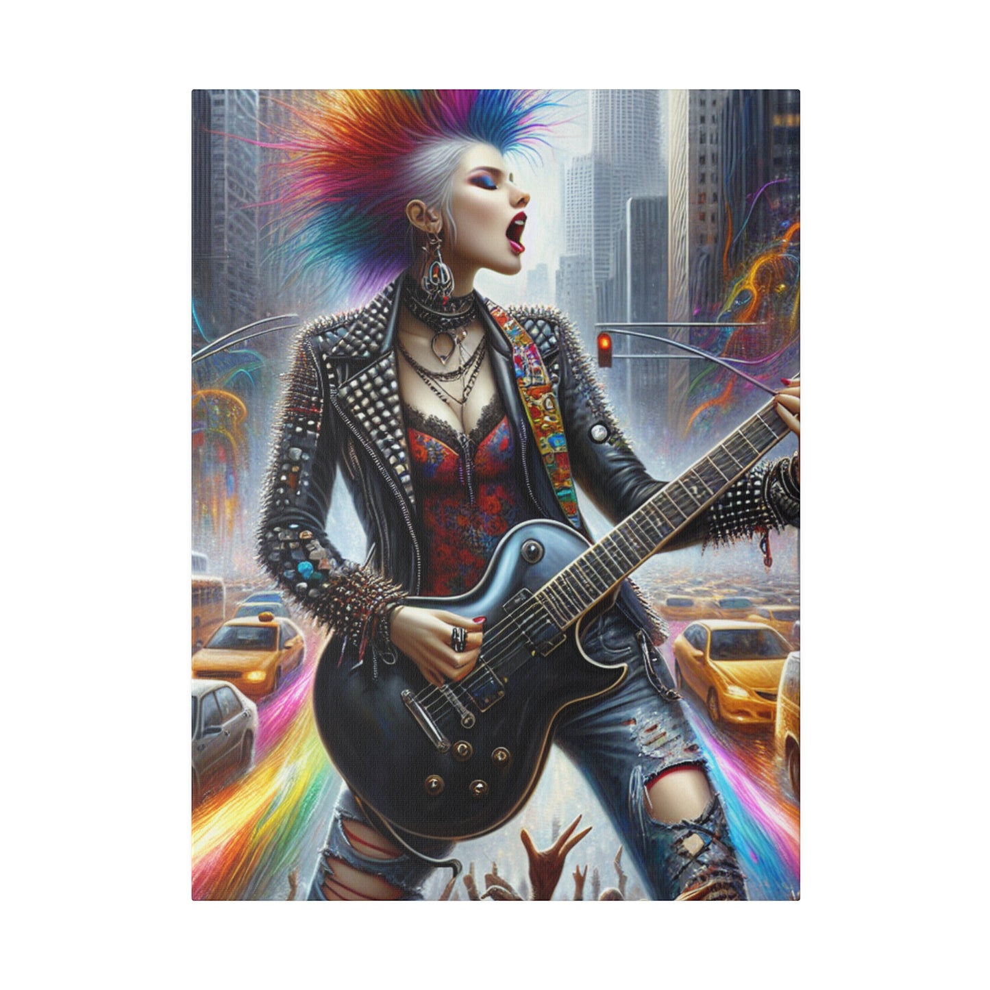 7301Z - Rockstar Oil Painting Style Print | Poster | Home Decor | Wall Art | Music Art | Canvas