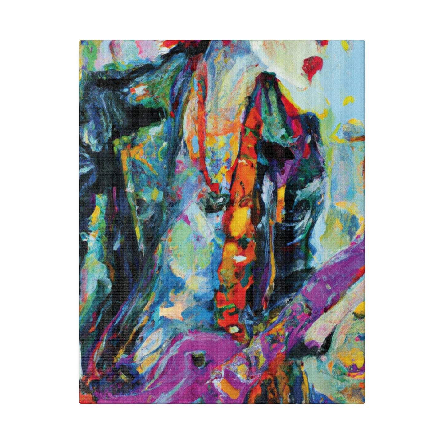 9351Q - Rockstar Oil Painting Style Print | Poster | Home Decor | Wall Art | Music Art | Canvas