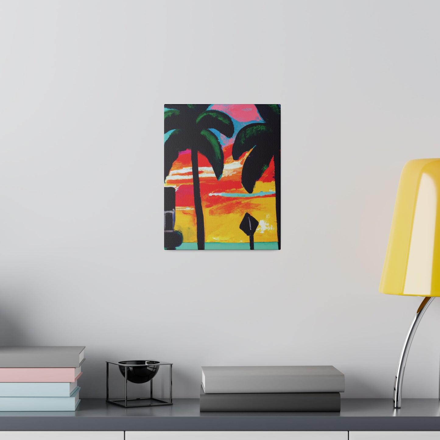 9346Y - Miami Beach Sunset Painting Print | Miami | Beach | Sunset | Poster | Home Decor | Wall Art | Canvas