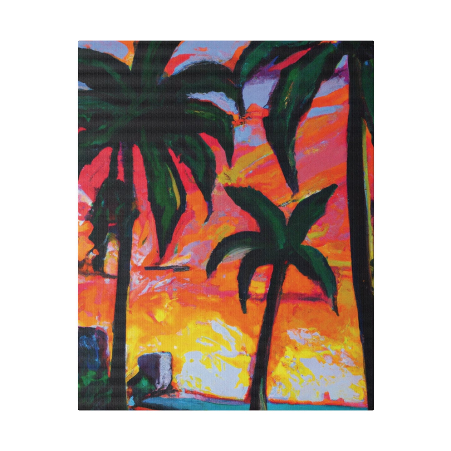 5471R - Miami Beach Sunset Painting Print | Miami | Beach | Sunset | Poster | Home Decor | Wall Art | Canvas