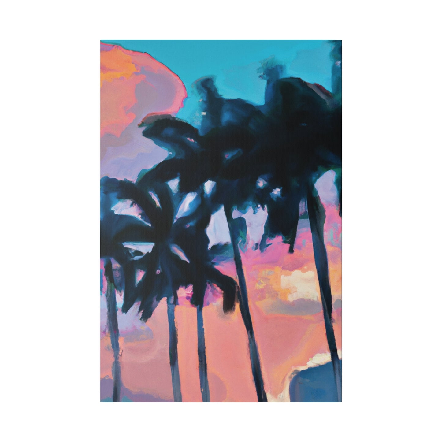 7234X - Miami Beach Sunset Painting Print | Miami | Beach | Sunset | Poster | Home Decor | Wall Art | Canvas