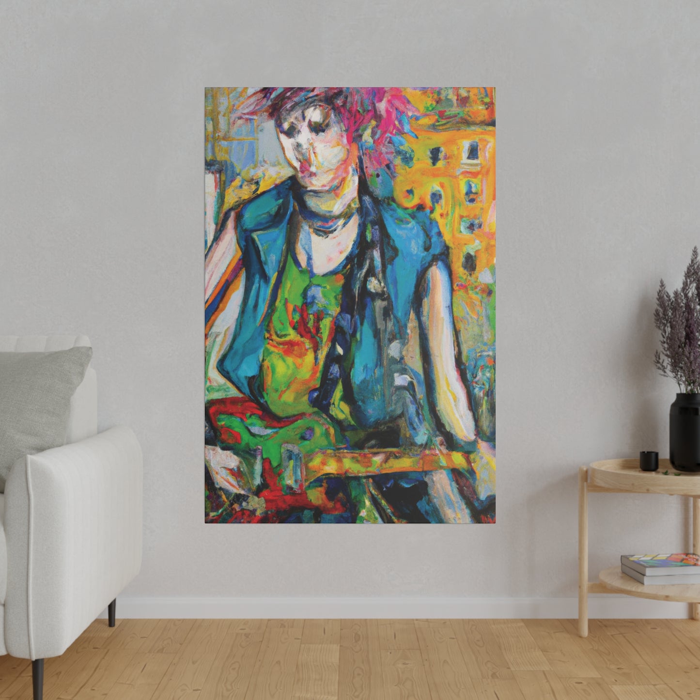 5368N - Rockstar Oil Painting Style Print | Poster | Home Decor | Wall Art | Music Art | Canvas