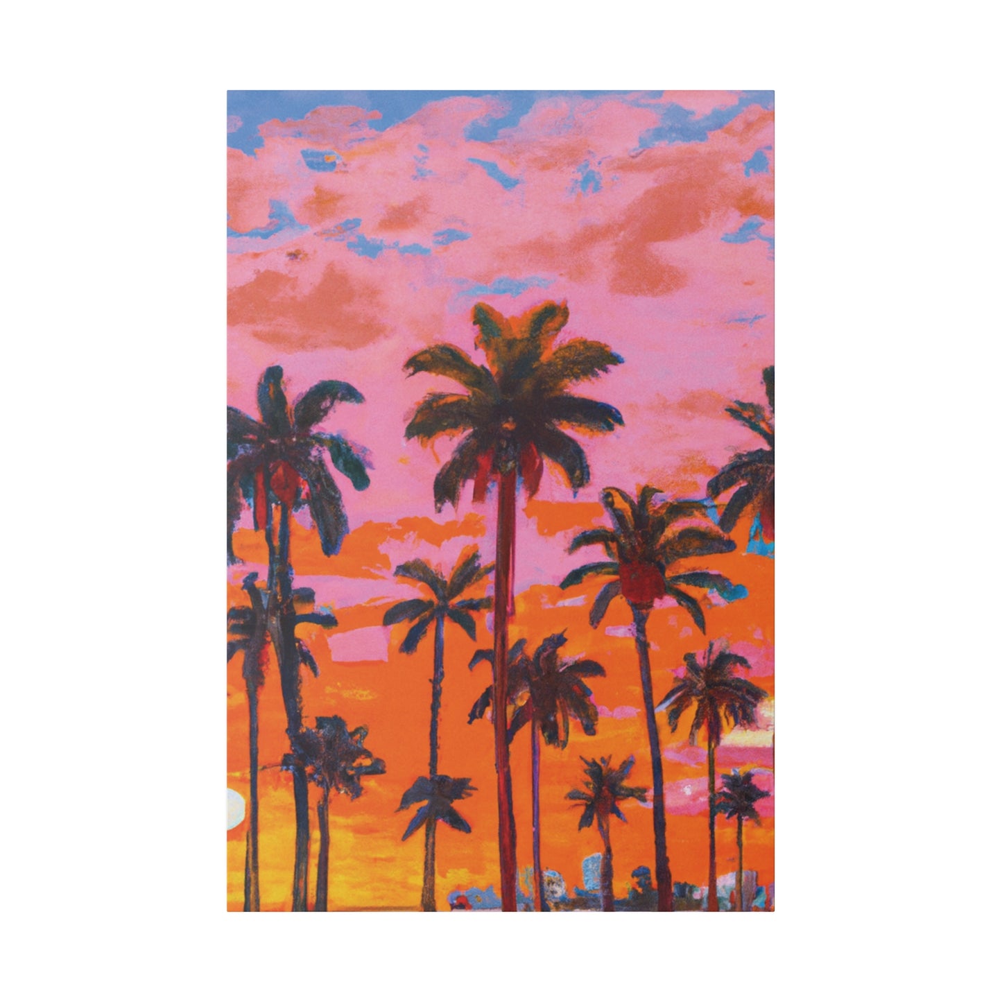 9385A - Miami Beach Sunset Painting Print | Miami | Beach | Sunset | Poster | Home Decor | Wall Art | Canvas